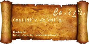 Csellár Ádám névjegykártya