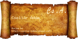 Csellár Ádám névjegykártya